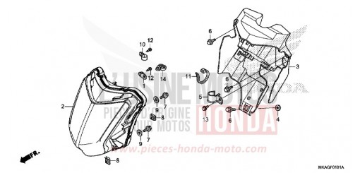 HEADLIGHT (LED) NC750SAJ de 2018